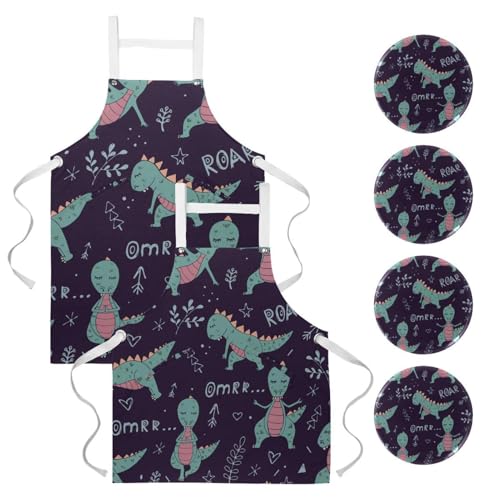 Tablier de cuisine réglable anti-taches avec poches pour le travail et le bistrot