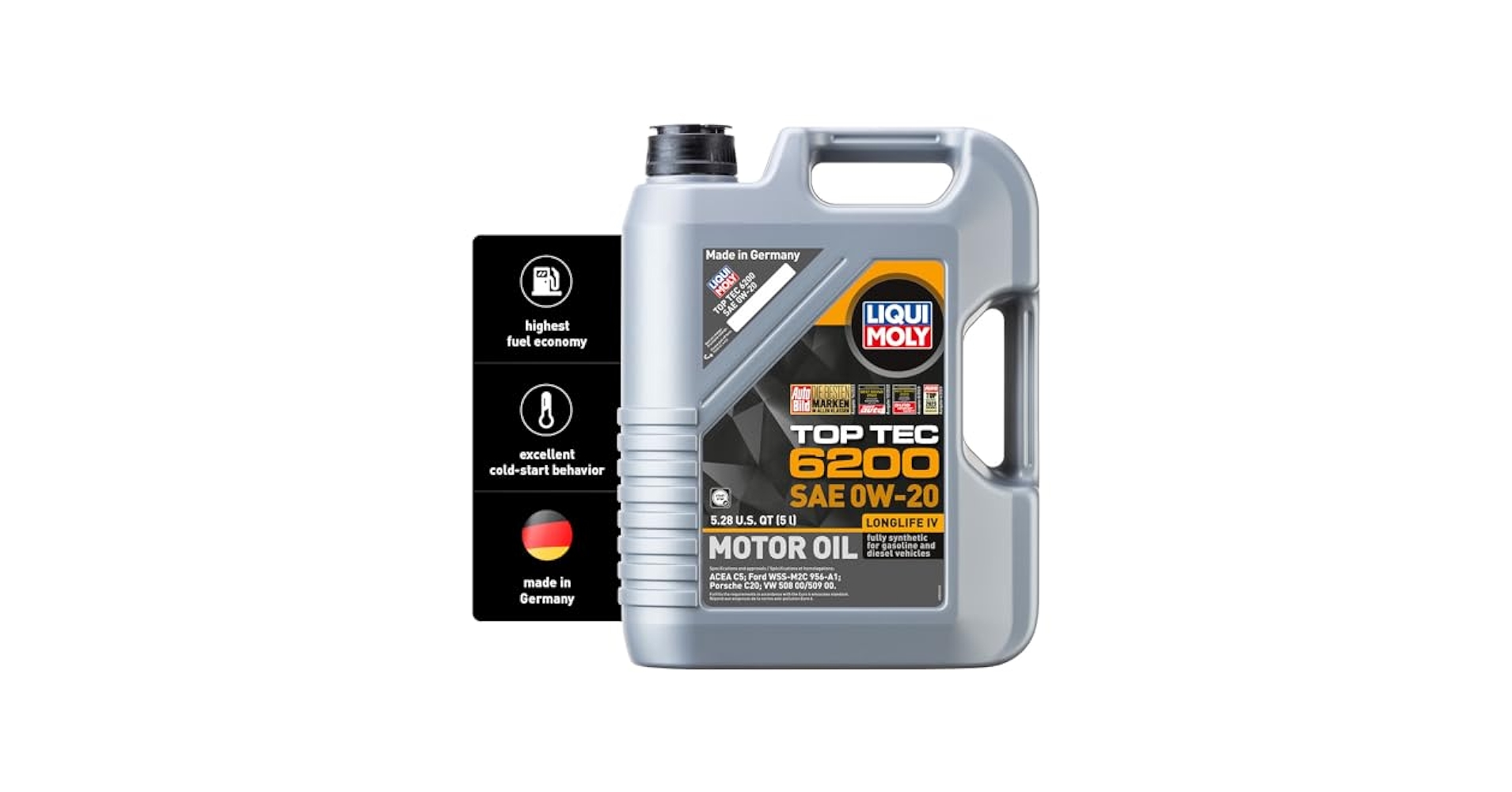 Amazon.com: LIQUI MOLY Top Tec 6200 SAE 0W-20 | 5 L | Fully