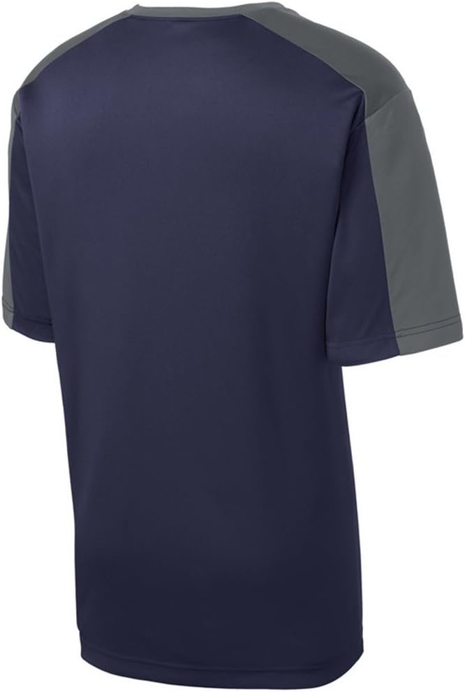 DRI-Equip Men's Contrast Sleeve Moisture Wicking Athletic T-Shirts