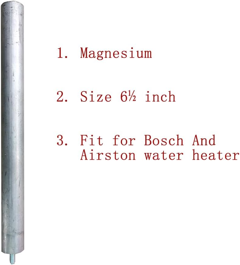 2 Pack Anode Rod for RV Water Heater, Apply to Airston and Bosch 3000T ES2.4 ES4 Water heaters Anode rods Replacement Part 7738007315 - Size 6½ in - Magnesium with 1 Year Warranty image 2 of 5 B0C9781TCW