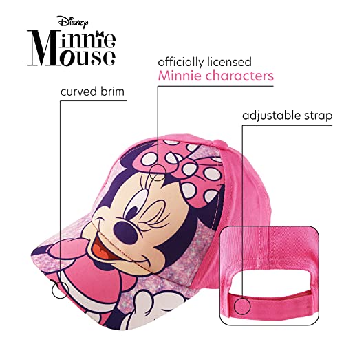Image of Disney Toddler Girls Minnie Mouse Bowtique Cotton Baseball Cap, Size 2-4T
