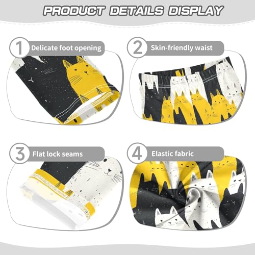 Colorful Cute Cat 6 Girls Leggings Athletic Pants Tights Stretch Bottom3