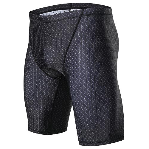 Image of Men's Square Leg Swimming Jammer Shorts UPF50+,Men Swimsuit Swim Jammers Fabric Shape Retention