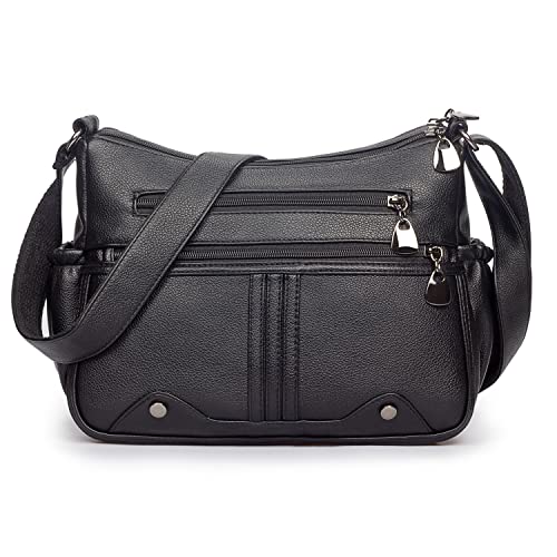 Bolso de hombro de PU para mujer con múltiples bolsillos miniatura 1