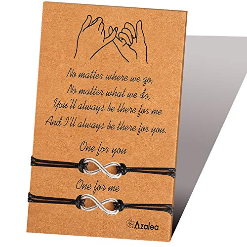 AzaleaÂ® Pinky Promise Bracelets, Distance Matching Bracelets for couples, Relationship Bracelets for Best Friends Family Teenager Girls