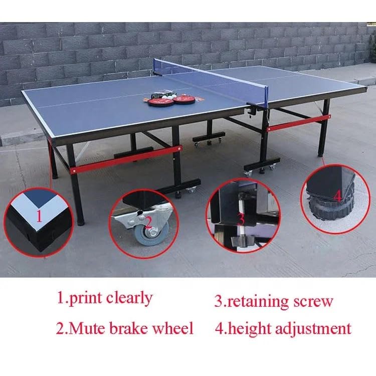Image of ‎Classic Active Wood Table Tennis Table w /Both Side Laminated & Wheels w /Lock (TT Net + 2 TT Racket & 2 Balls) (18 mm Top Thickness Speedo)