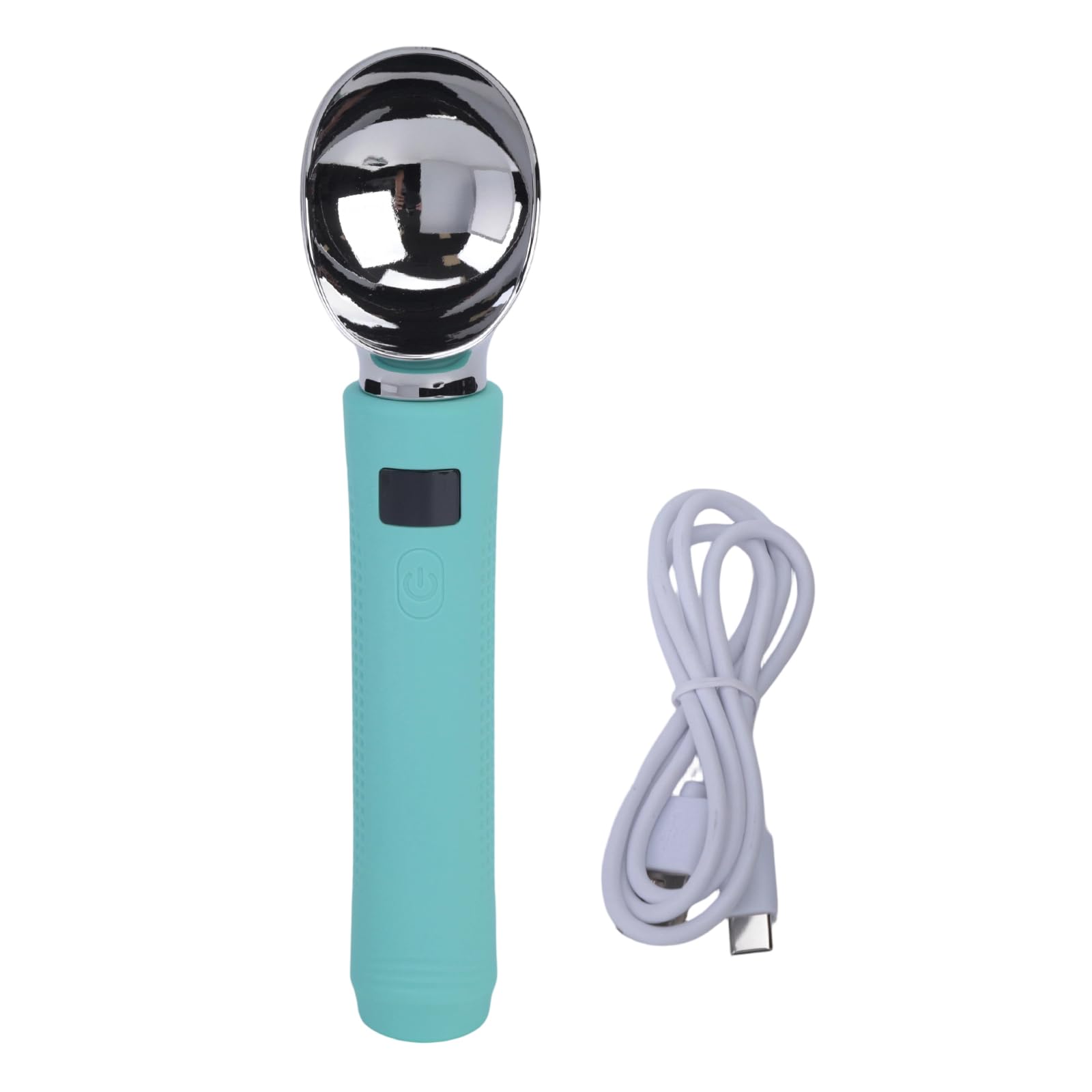 PANGBOER Cuillère à Glace chauffante électrique avec poignée en Silicone antidérapante, cuillères imperméables Rechargeables pour friandises glacées dures, cuillère Rechargeable
