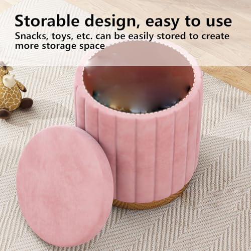 Tabouret de rangement compact en velours éponge pour ranger l'entrée - 8