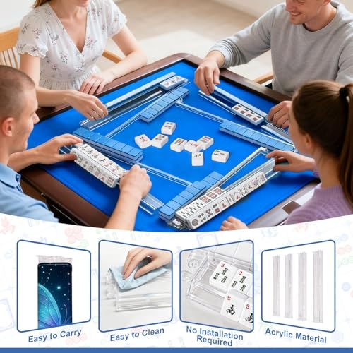 Mahjong Racks with Pushers Colorful Glow Dark Butterfly miniatura 6