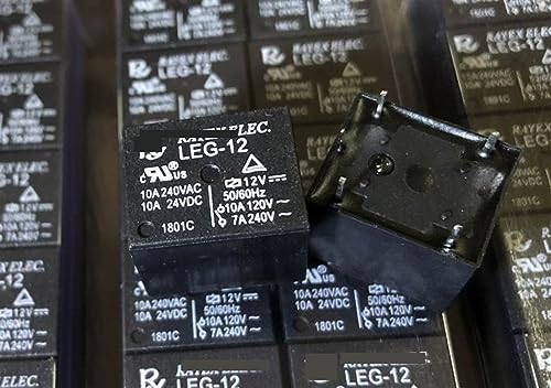 Relé LEG-12 T73-1C-12V-10A con 5 pines para control de alta estabilidad 2