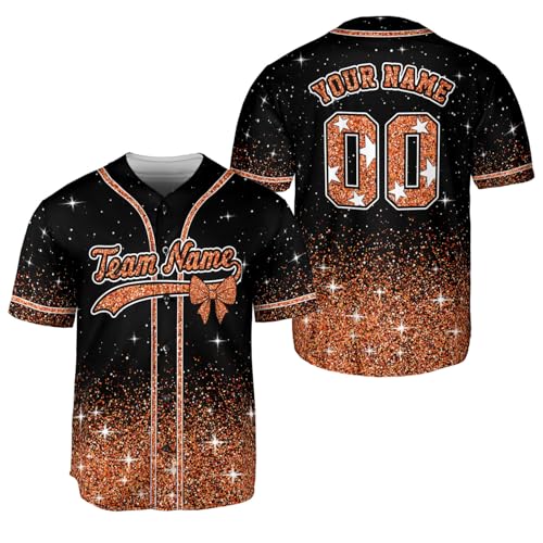 Personalized Cheerleading Team Baseball Jersey, Cheer Coach Jersey Gifts, Cheer Shirt Uniforms, Glitter Jersey S-5XL miniatura 5
