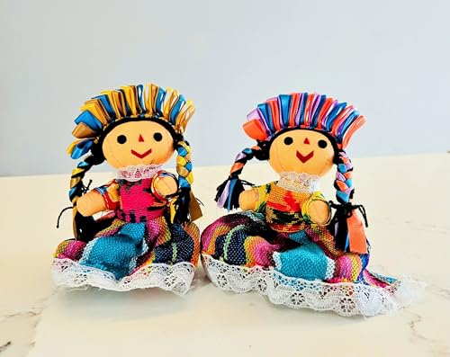 Muñecas de trapo tradicionales mexicanas ALKIMIA 2 unidades miniatura 2