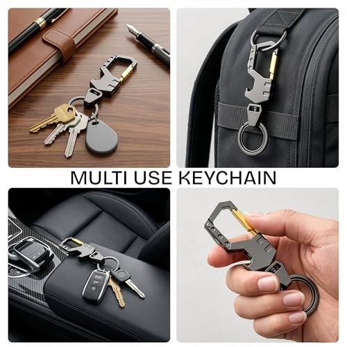 Image of Storite Metal Keychain for Men & Women | Premium Decorative Key Ring | Stylish Key Holder for Car, Bike, Home & Office Keys