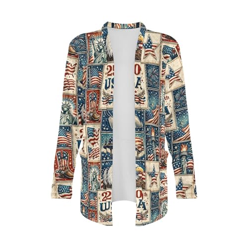 Image of Cardigan Sweaters for Women Long Sleeve Cardigan Soft Drape Open Front Fall Dusters V-Neck Jackets Dressy Loose Coat