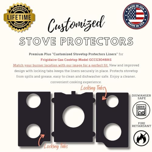 Premium-Plus FGT11N02222024-802 Premium Plus Stove Protectors For Frigidaire Gas Cooktop Model Gccg3048Ab thumb #1