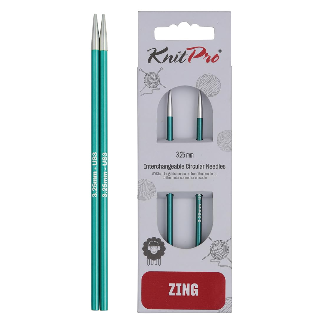 Groves Of Thames Zing S Ic 3.25Zing: Knitting Pins: Circular: Interchangeable: Special: 3.25mmKnitpro from B&Q