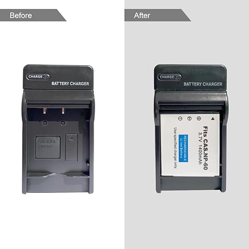 Miniatura 6 de Cargador de batería NP-60 NP60 BC-60 BC-60L para Casio Exilim EX-Z9, EX-FS10, EX-S10, EX-S12, EX-Z20, EX-Z21, EX-Z25, EX-Z29, EX-Z80, EX-Z80A,