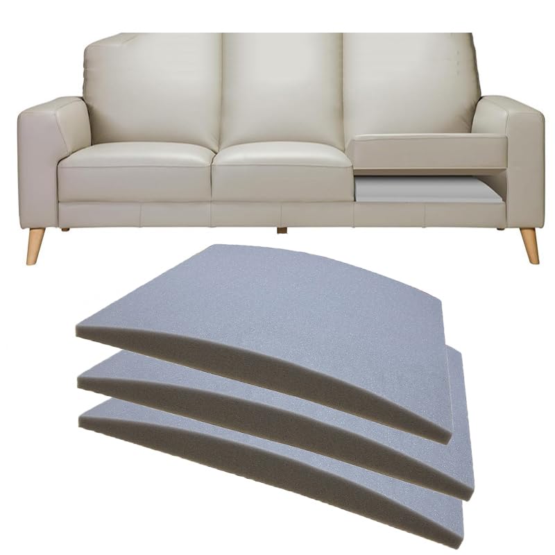 Genérico Reparación De Hundimiento De Cojines, 2/3/4/6 Piezas De 50x50cm Almohadillas De Espuma De Alta Densidad para Sofá, Tablas De Soporte para Sofá, Se Aplica a De Sofá Cama,Gris,3pcs