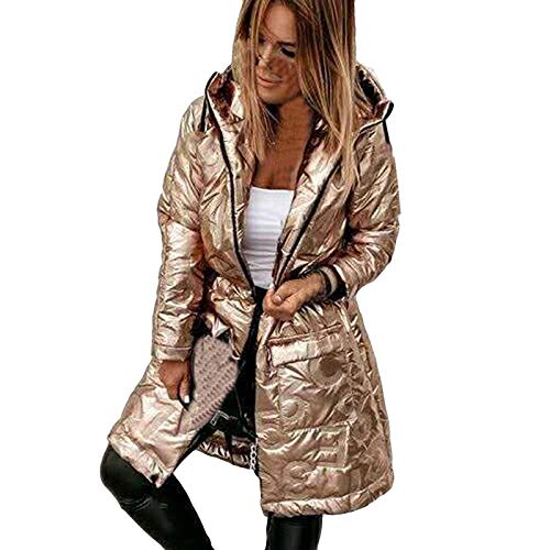 KEERADS Damen Daunenjacke High Shine Insulated Daunen gepolsterte leichte...