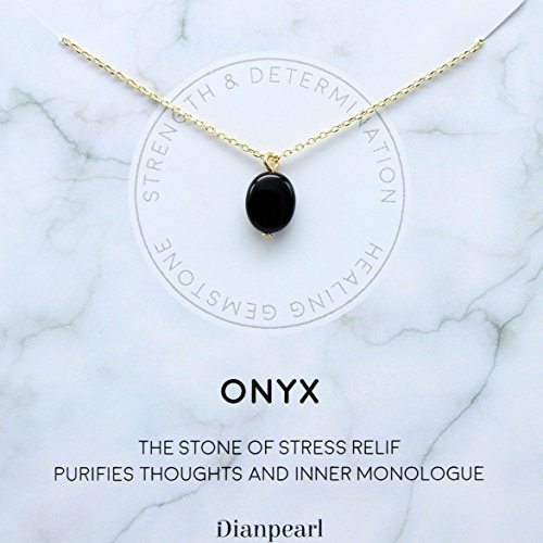[Premium Gemstone] Onyx necklace, Best friend necklace, BFF Necklace, friendship necklace, Gold dainty necklace, pink necklace, natural stone, Birth stone