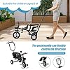 Awjaisca Tandem Double-Seat Tricycle with Storage & Anti-rollover Rubber Wheels, Tandem Tricycle for Kids 2-8 Years Old, Including Bell, Mirror, Perfect for Outdoor Strolling Black #4