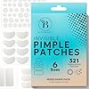 Patch Brufoli Invisibili Grandi a supporto delle imperfezioni, Pimple Patch Idrocolloide per il delle Macchie di Acne, Cerotti Brufoli (6 Formati, 321 Pezzi)
