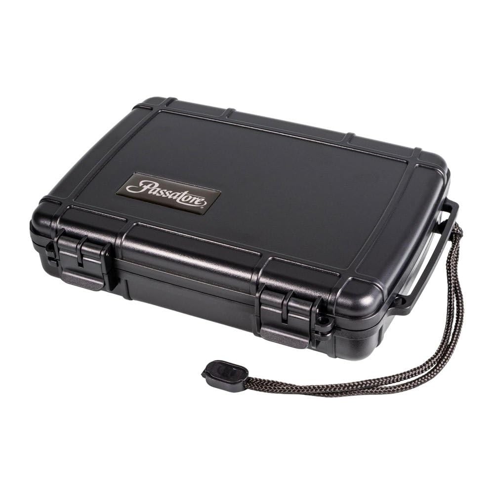 Cigar Case - Humidor de viaje acrílico negro para 6 puros