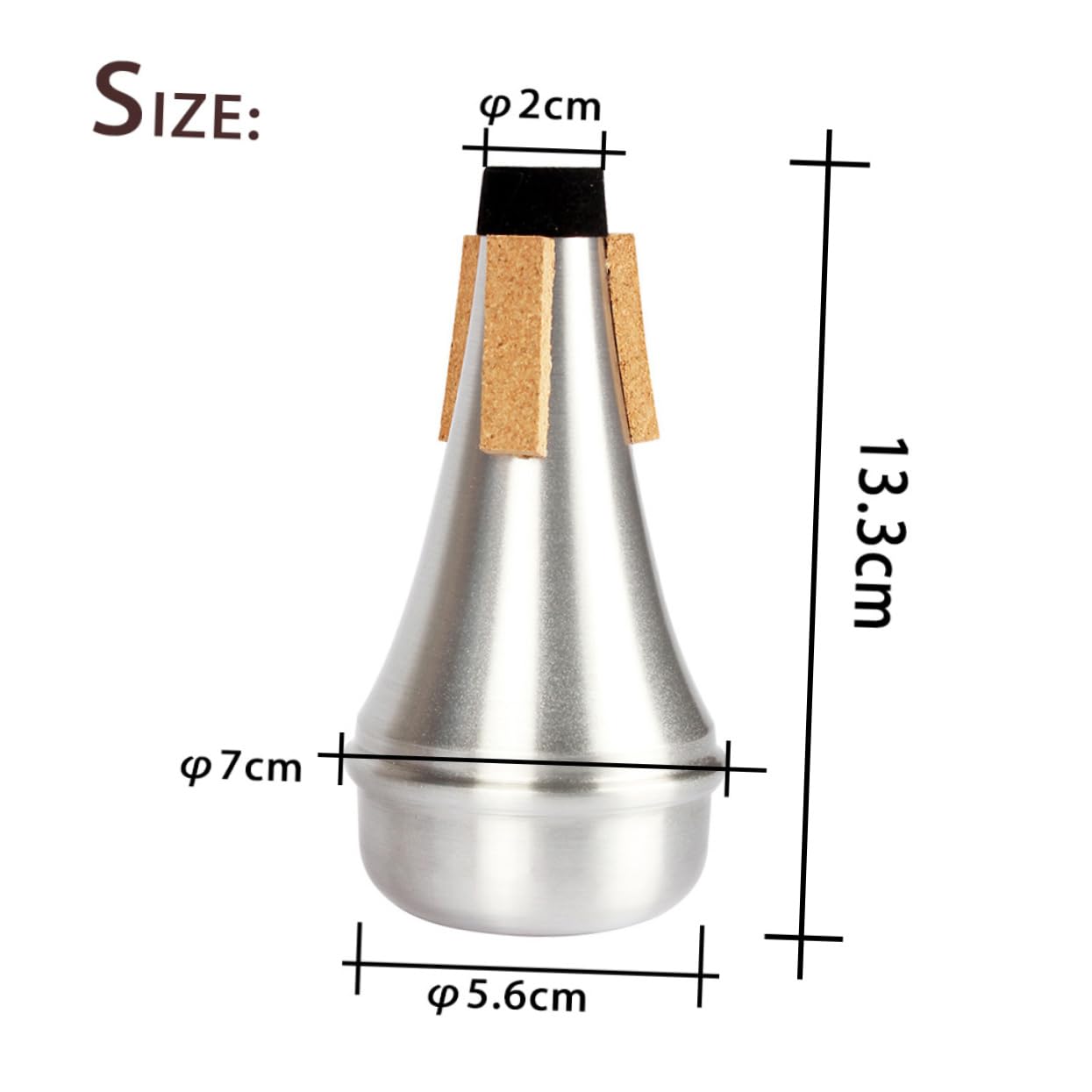 Abaodam 2pcs Trumpet Mute Dampener Aluminum Alloy Trumpet Accessory Voice Mute for Practice