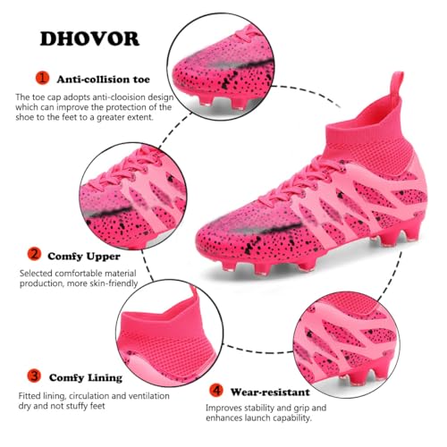 Womens Soccer Cleats Youth Football Cleats High-Top Athletics Football Trainers Outdoor and Indoor Soccer Shoes2