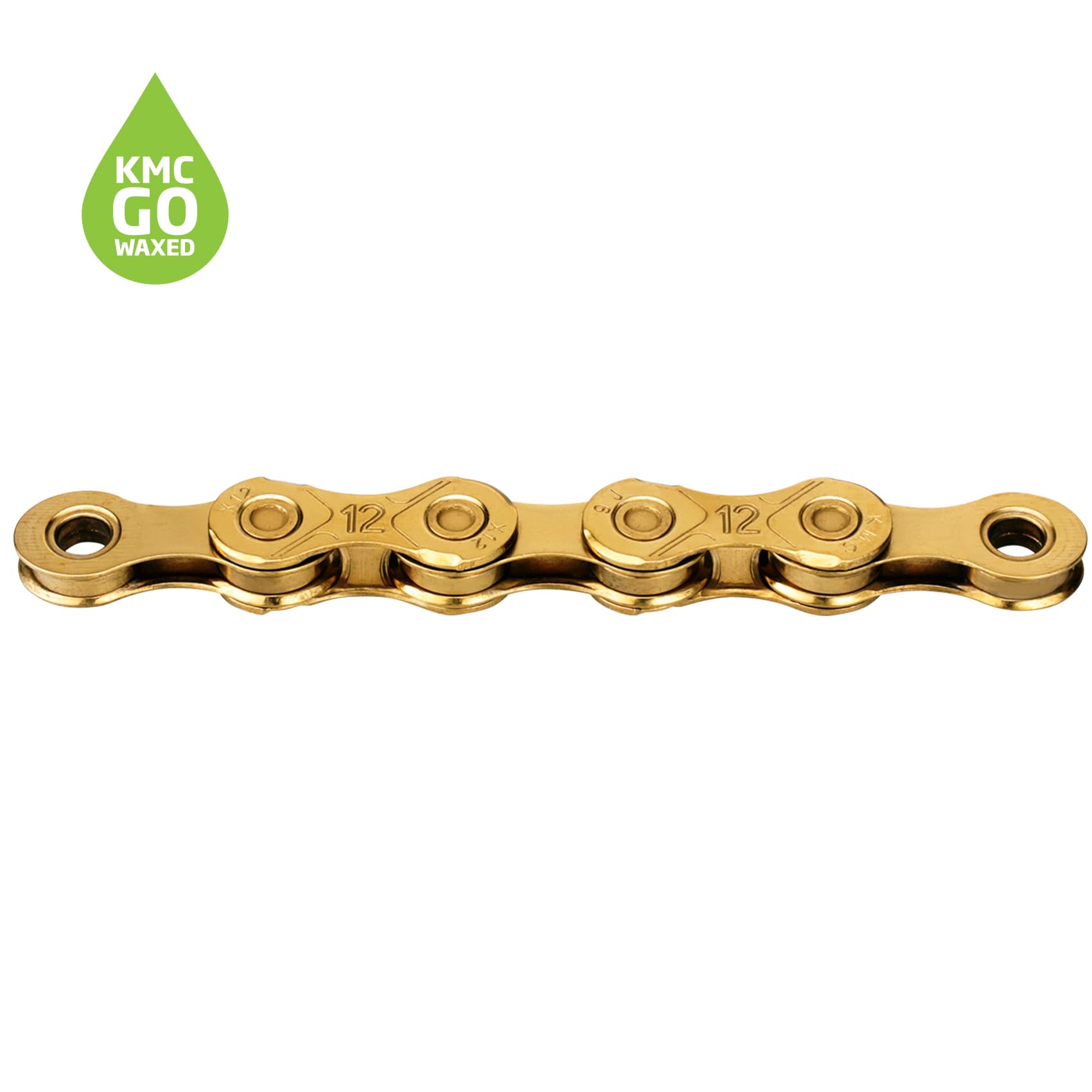 KMC X12 Waxed 12 Speed Chain, Ti-N Gold, 126 Link - Image 2