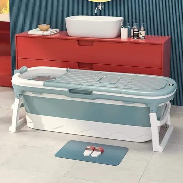 Image of StarAndDaisy Bath Tub With Foldable Bathtub for kids & Adults with Space Saving, Kids Folding Bathing Tub Girls & Boys & Parents, Multi Purpose Bath Tub - 149 X 50 X 61 (Blue)