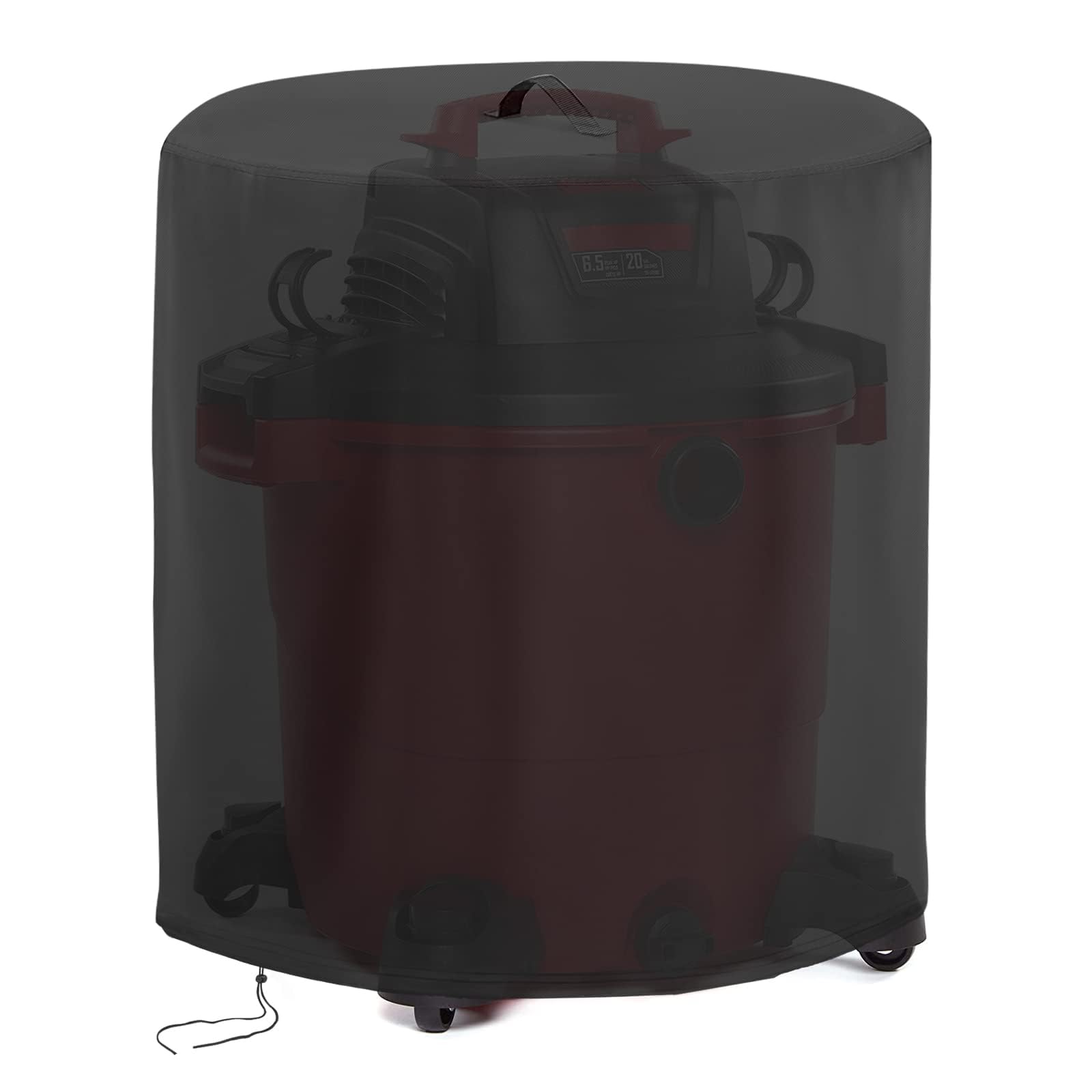 Sisyeuo Sturdy Polyester Dustproof Waterproof Cover for 16 20 Gallon Shop Vacuum with Adjustable Drawstrings Wet Dry Vacuum Cover Waterproof