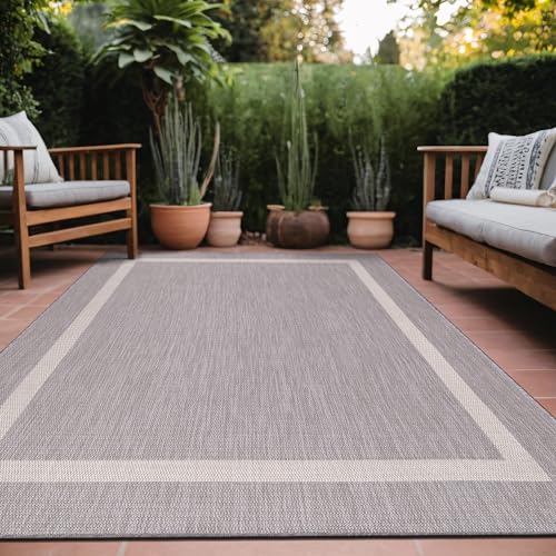 Luul Home Bordered Outdoor Rug 8x10
