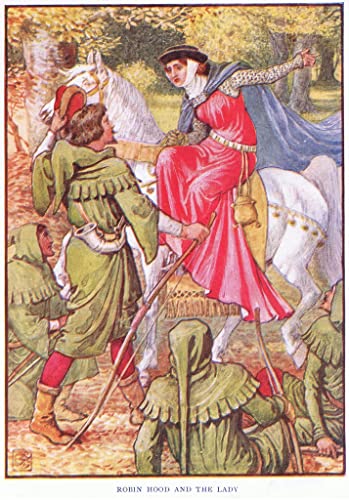 Poster Robin Hood et la Dame Walter Crane Impression Toile 60x90cm