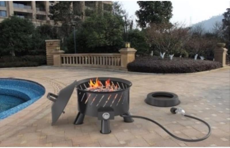 Living Accents 22 in. W Steel Round Propane Fire Pit