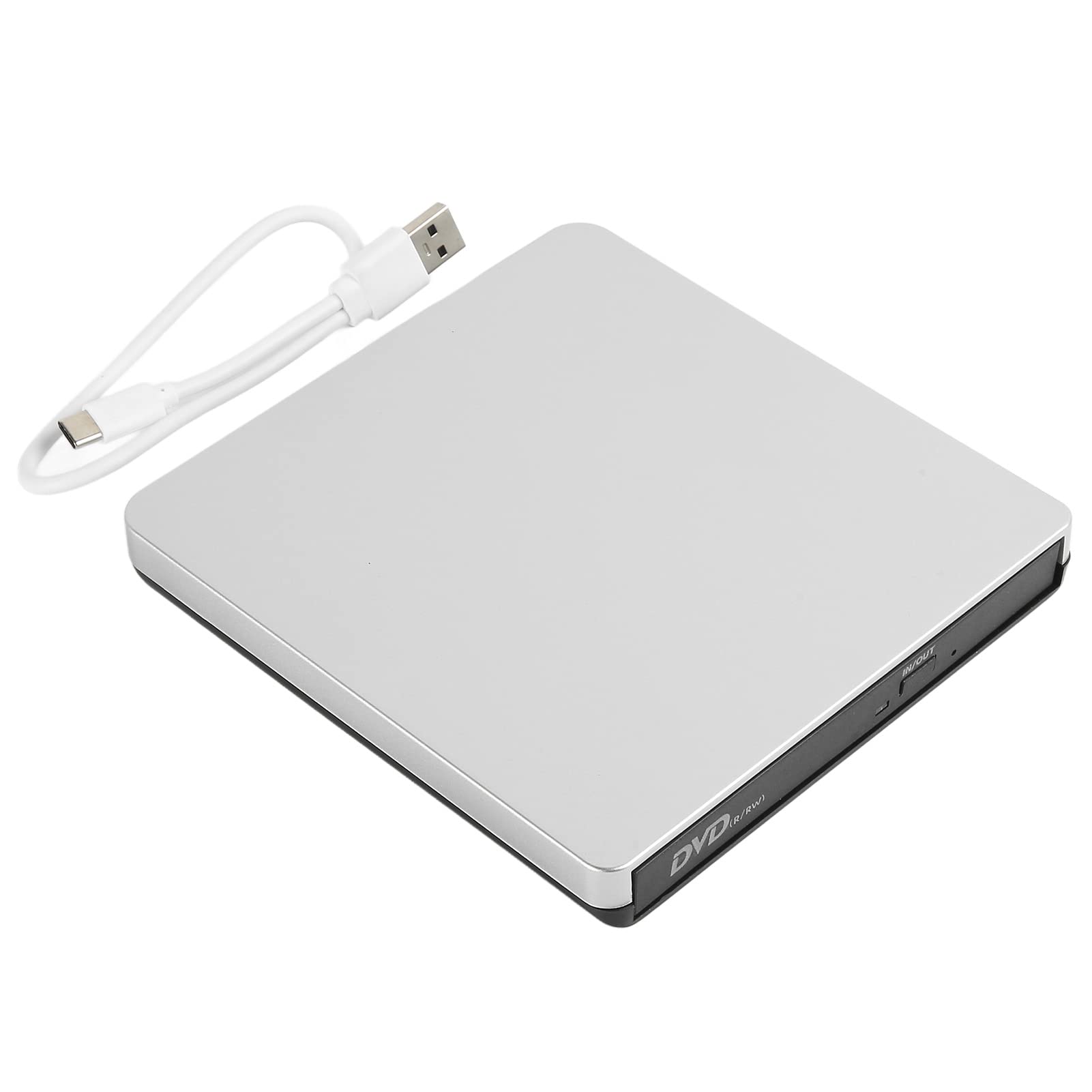 Septpenta Unidad de Cddvd Externa, Interfaz USB 3.0 y Tipo C, Tecnología Avanzada de Lectura y Grabación, USB3.0 Tipo C R RW, Grabadora de DVD CDpara Windows, Computadora Portátil de Escritorio