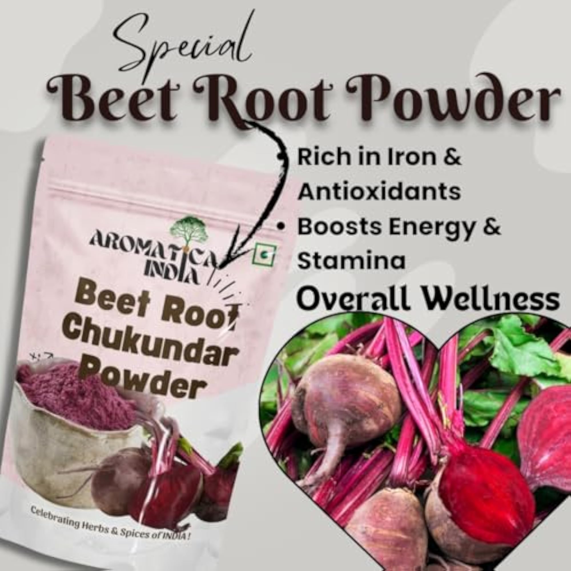 Aromatica Beetroot Powder 100% Pure Natural Rich in Nutrients