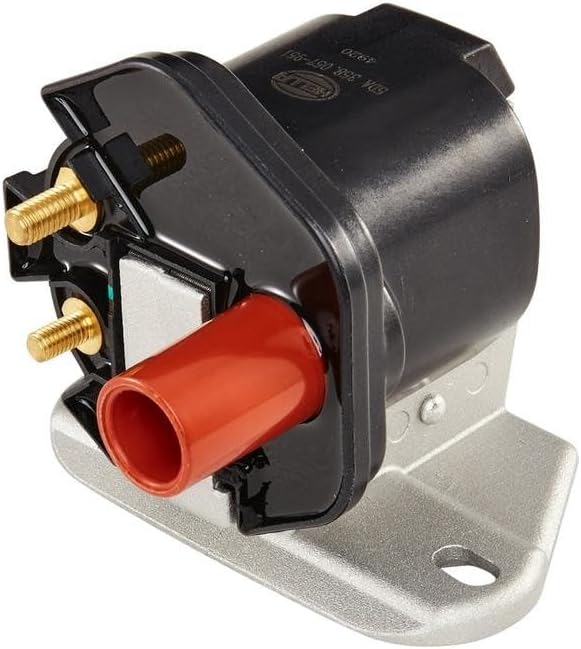 HELLA 5DA 358 057-951 Ignition Coil - 2-Pin - Connection Version DIN - Screwed