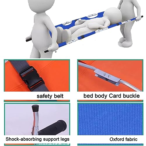Cesta de primeros auxilios azul plegable para rescates y traslados 5