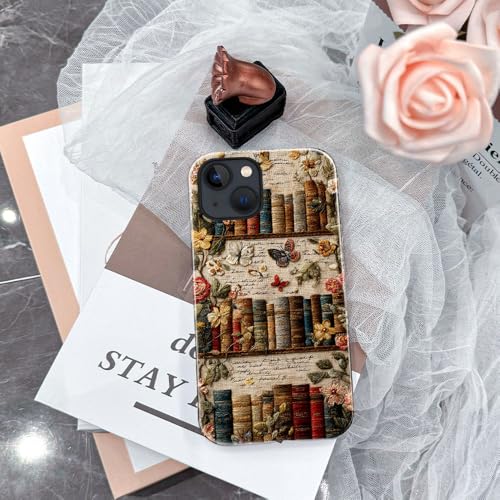 Coque iPhone 15 Plus antichoc intégrale à motif bibliothèque antique - 6