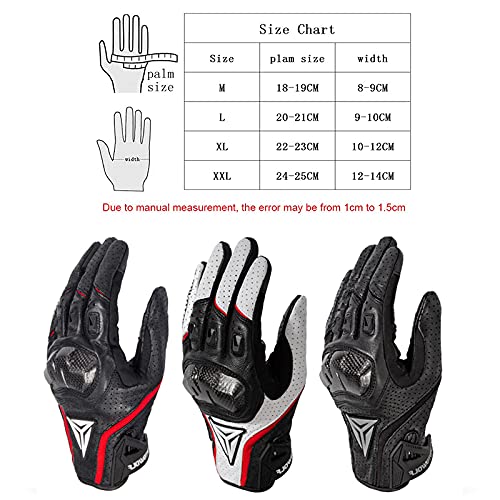 Guanti Moto Guanti da moto in pelle traspirante dita intere Seasons con protezione anticaduta fibra di carbonio
