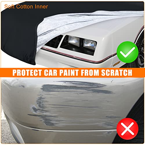 Image of Waterproof Car Cover Compatible with Chevrolet Monte Carlo LS /SS 1978-1988, 210T All Weather Classic Car Covers with Zipper Door & Lock for Snow Rain Protection