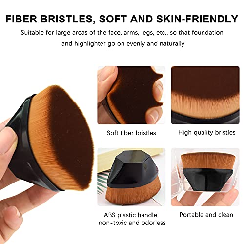 FREEORR 2Pcs Body Luminizer, Face Body Glow Illuminator Non Sticky and Moisturizing，Liquid Highlight Illuminator, Body Shimmer Highlighter with A Brush (#Golden Brown) - Thumbnail 5