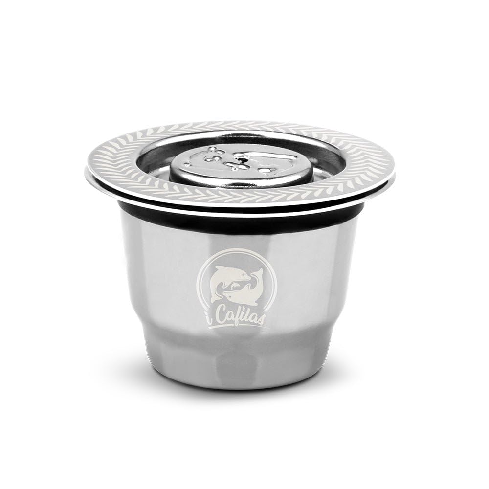 Cápsula de café recargable de acero inoxidable, cápsula de café reutilizable