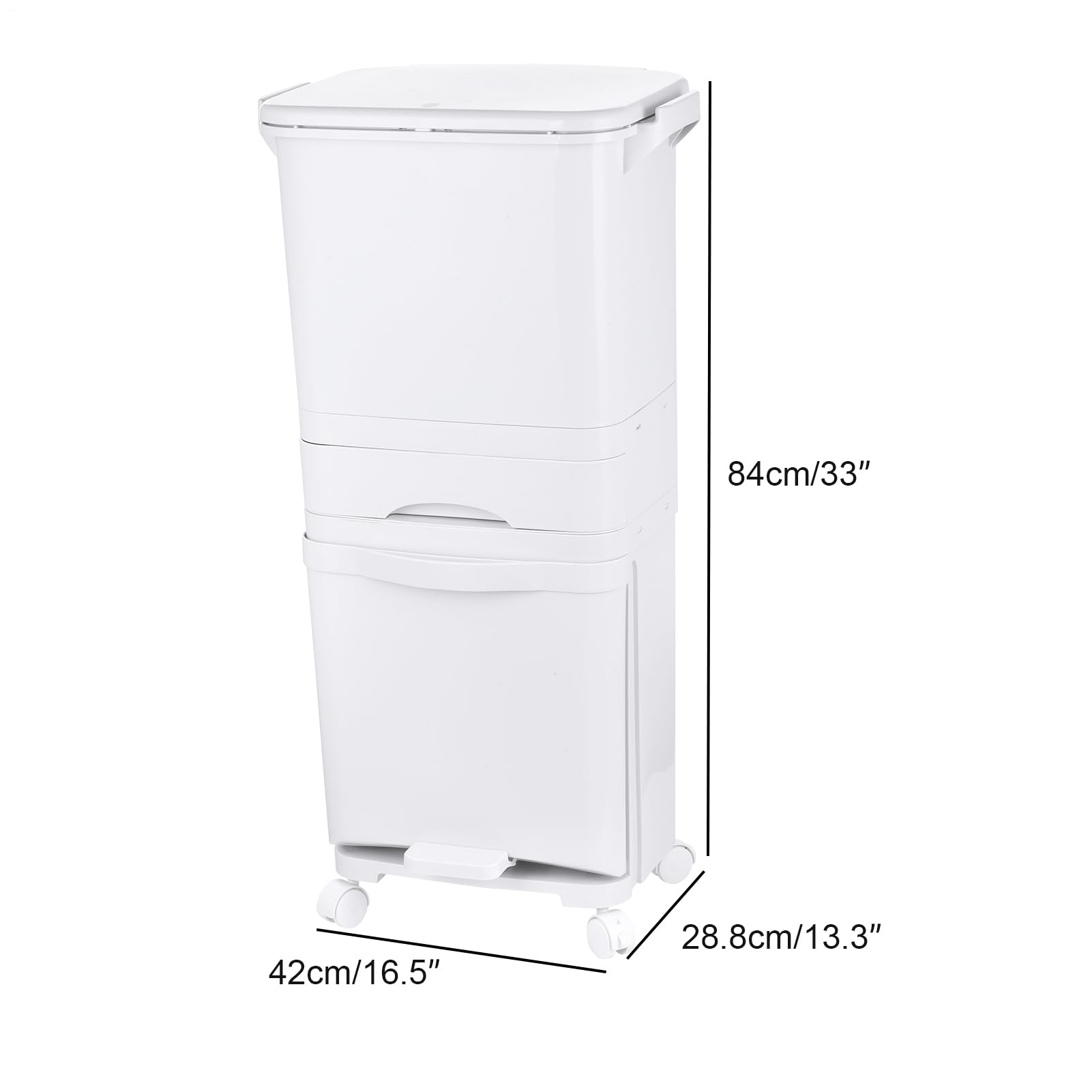 Genérico De Basura Cocina Con Cubo Residuos Multicapa Gran Capacidad | de separación de residuos para el cubo de basura de la cocina Apto para el hogar, la lavandería, casa y restaurante