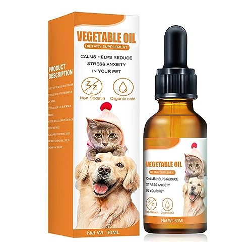 Entspannendes ätherisches Öl für Hunde, Immununterstützung und beruhigende Wirkung, einfach zu verwenden, organische Inhaltsstoffe, Stressabbau, erhöht das Wohlbefinden des Hundes mit Samenextrakt