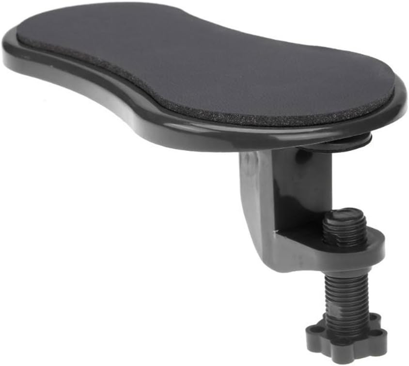 Daycount Computer Armrest Wrist Rest, Adjustable Computer Arm Rest Pad, Desk Attachable Home Office Mouse Pad Arm Support for Home and Office (Black)