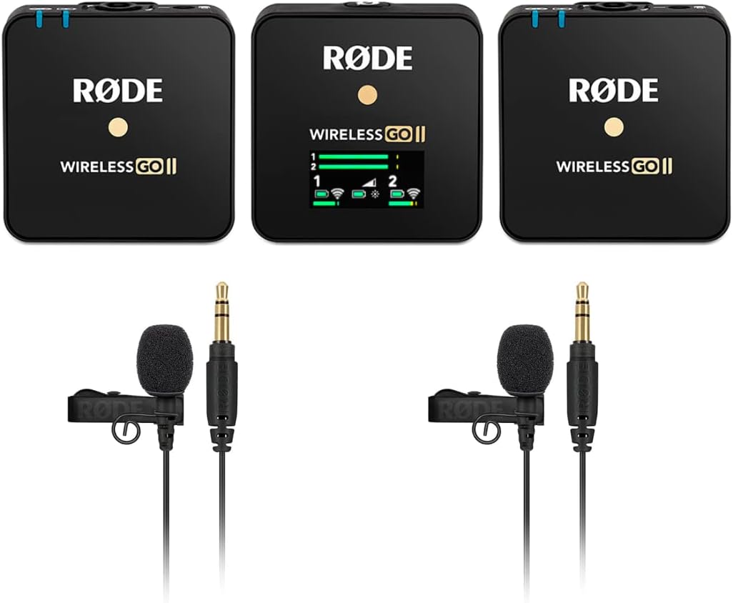 StreamEye Rode Wireless GO 2 Dual Compact Digital Wireless Microphone System with 2X Rode Lavalier GO Lapel Microphones