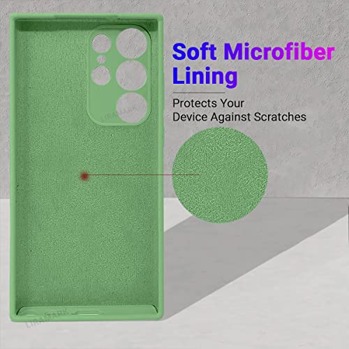 Image of LIRAMARK Liquid Silicone Soft Back Cover Case for Samsung Galaxy S23 Ultra 5G (Mint Green)