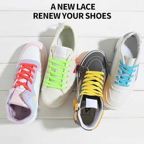Image of VSUDO Flat Sneaker Shoe Lace, Flat Shoe String for Sneaker, Athletic Shoelace
